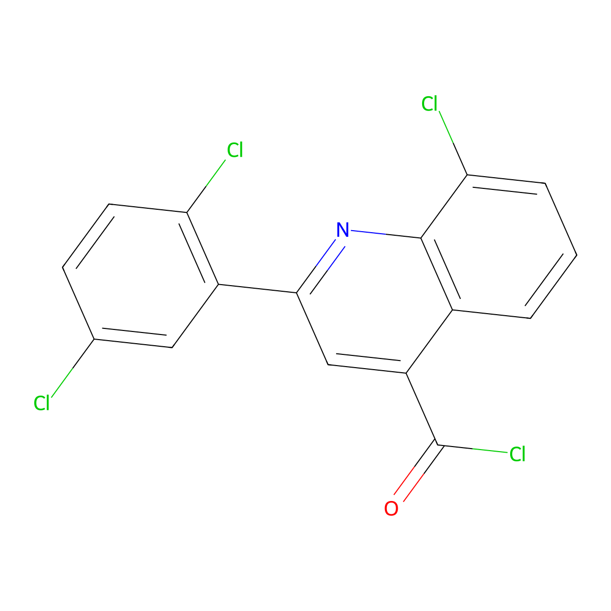 8-Chloro-2-(2,5-dichlorophenyl)quinoline-4-carbonyl chloride molecular structure, CAS 1160256-64-3