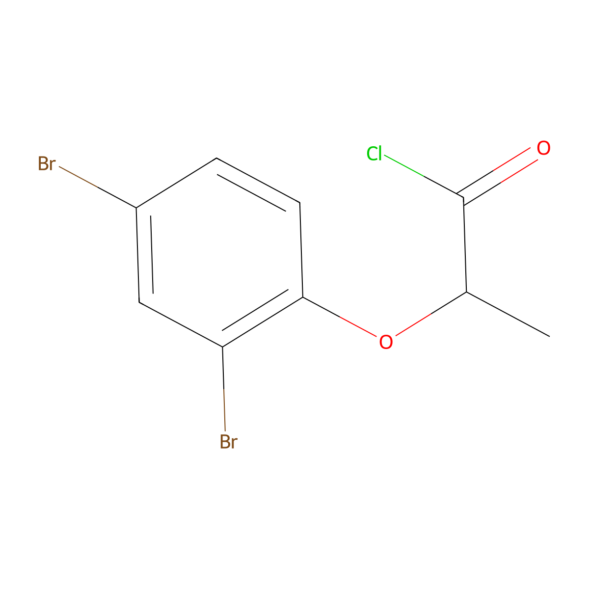 2-(2,4-Dibromophenoxy)propanoyl chloride molecular structure, CAS 1160257-22-6