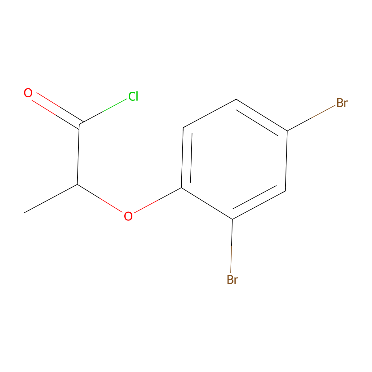2-(2,4-Dibromophenoxy)propanoyl chloride molecular structure, CAS 1160257-22-6