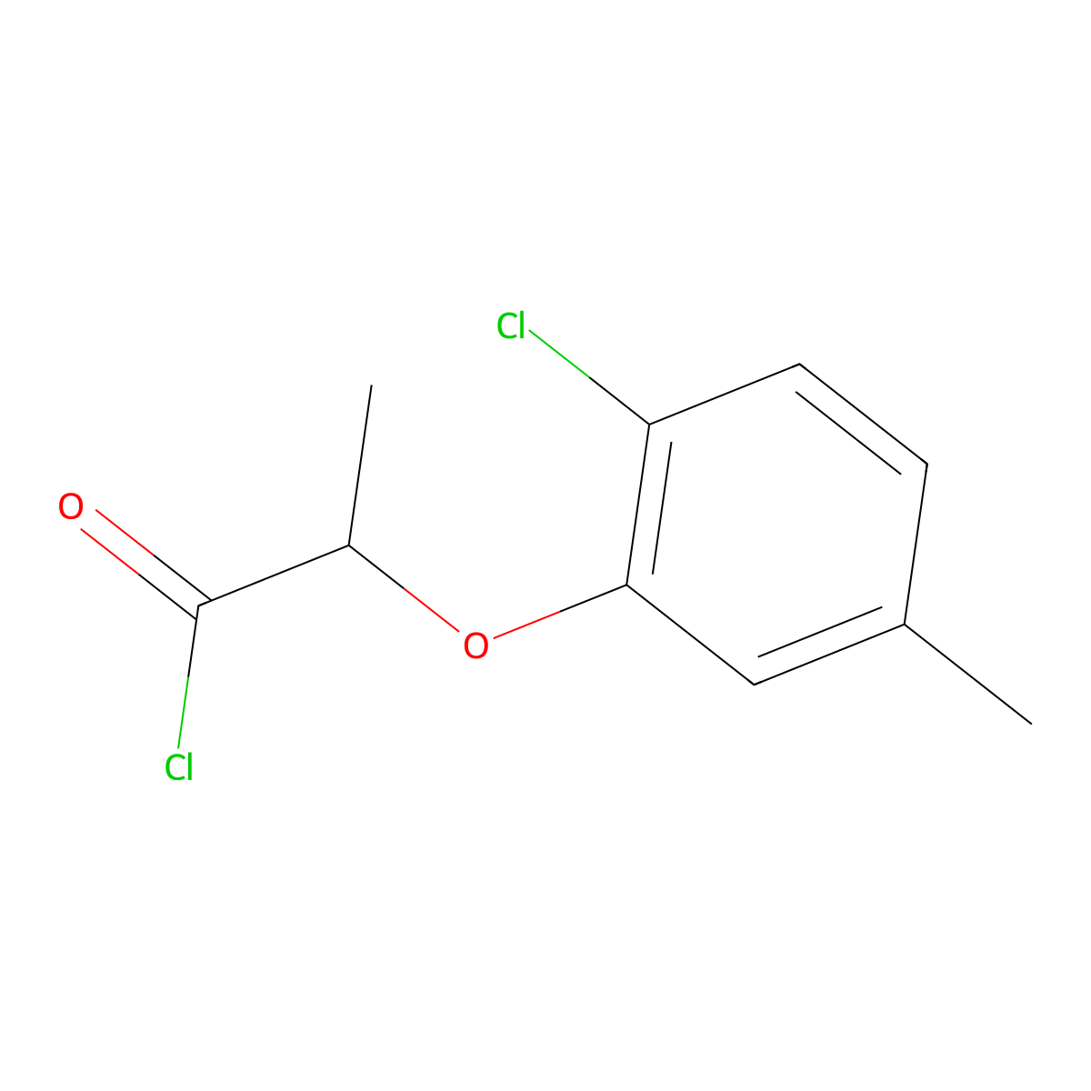 2-(2-Chloro-5-methylphenoxy)propanoyl chloride molecular structure, CAS 1160257-24-8