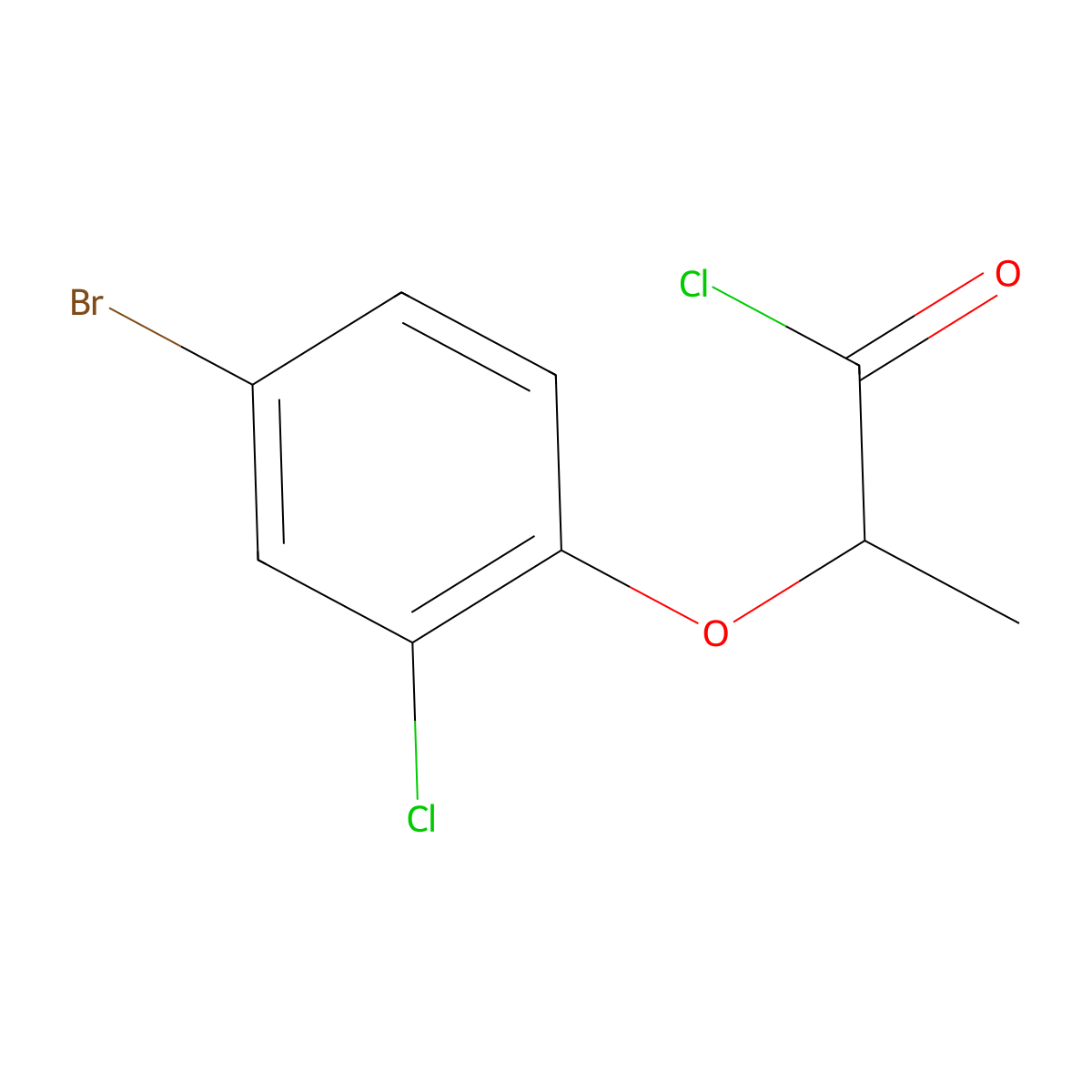 2-(4-Bromo-2-chlorophenoxy)propanoyl chloride molecular structure, CAS 1160257-26-0