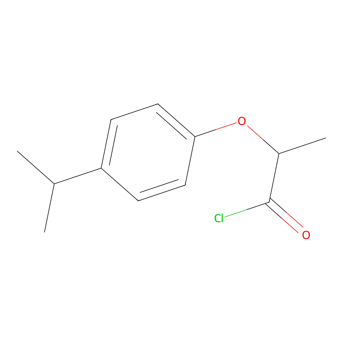 2-(4-Isopropylphenoxy)propanoyl chloride molecular structure, CAS 1160257-32-8
