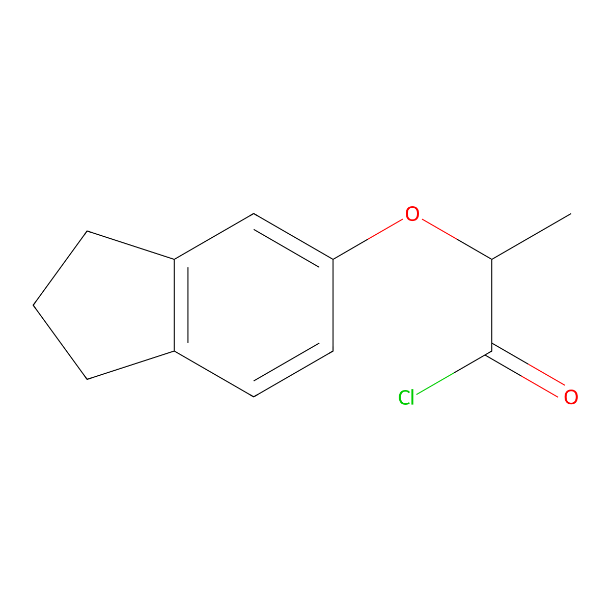 2-(2,3-Dihydro-1H-inden-5-yloxy)propanoyl chloride molecular structure, CAS 1160257-34-0