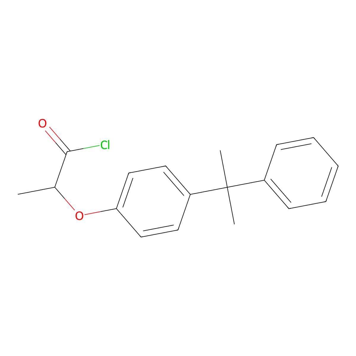2-[4-(1-Methyl-1-phenylethyl)phenoxy]propanoyl chloride molecular structure, CAS 1160257-36-2