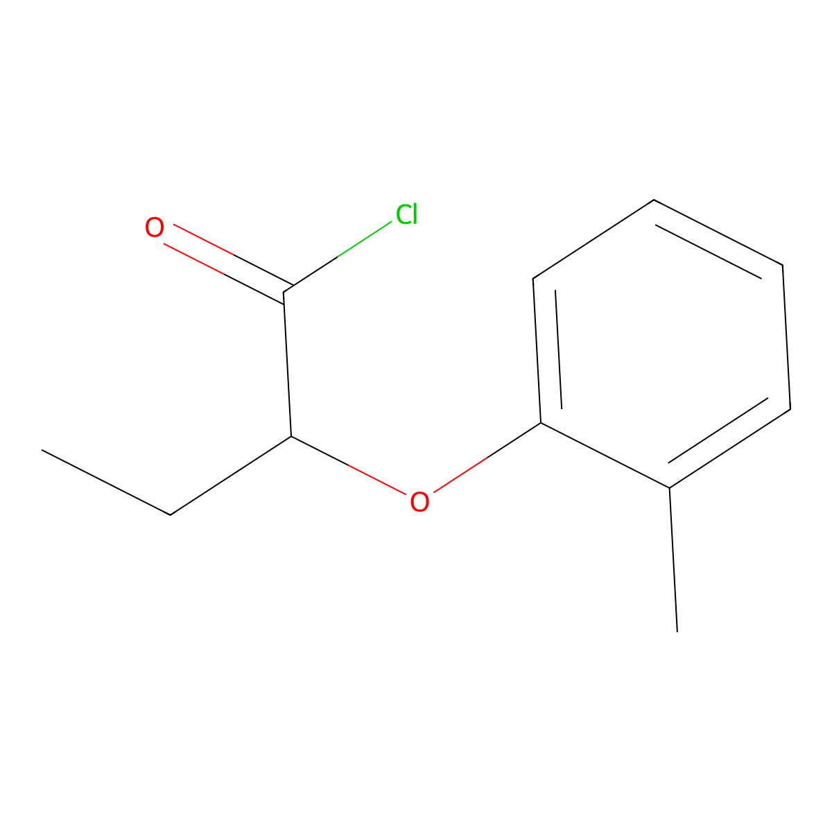 2-(2-Methylphenoxy)butanoyl chloride molecular structure, CAS 1160257-50-0