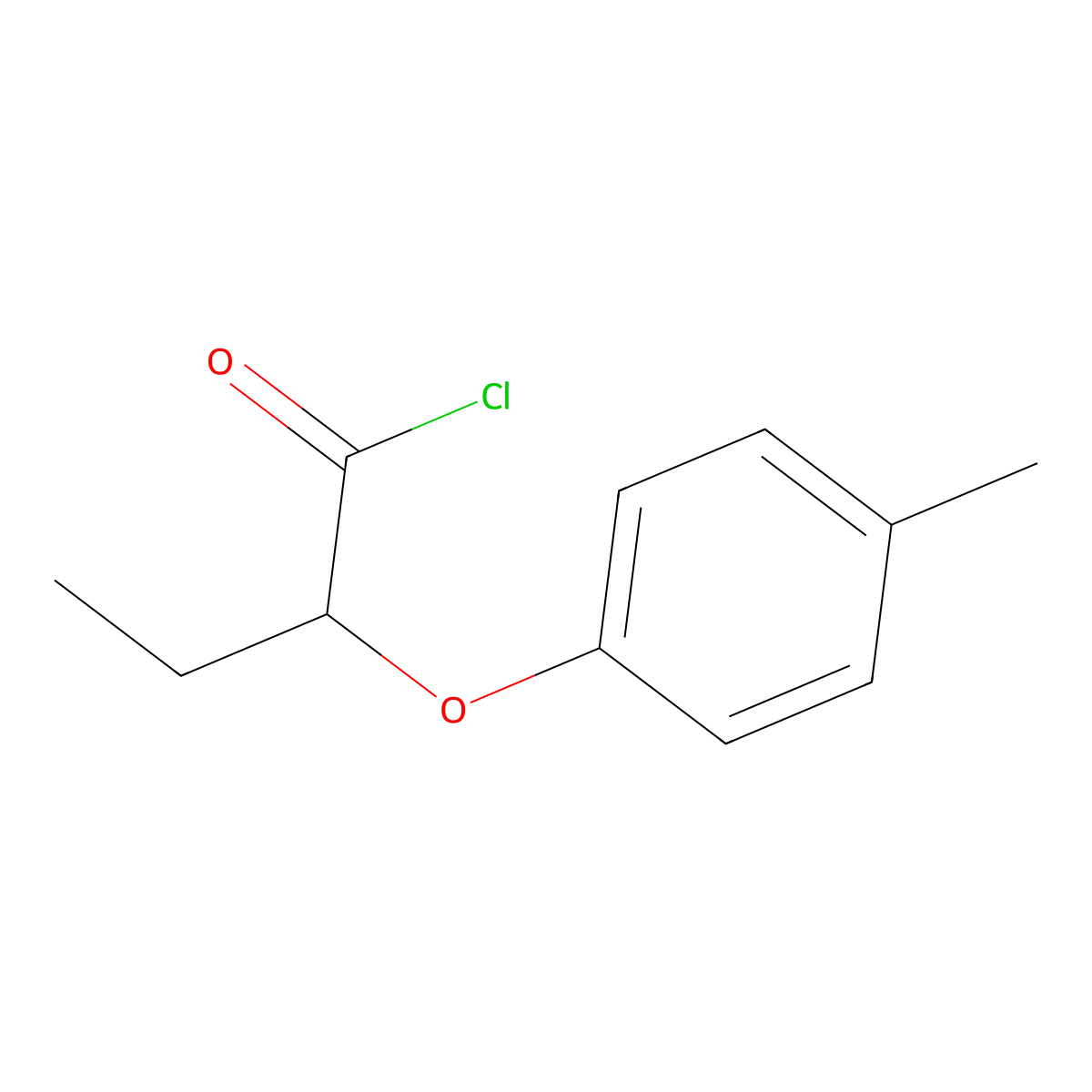 2-(4-Methylphenoxy)butanoyl chloride molecular structure, CAS 1160257-52-2