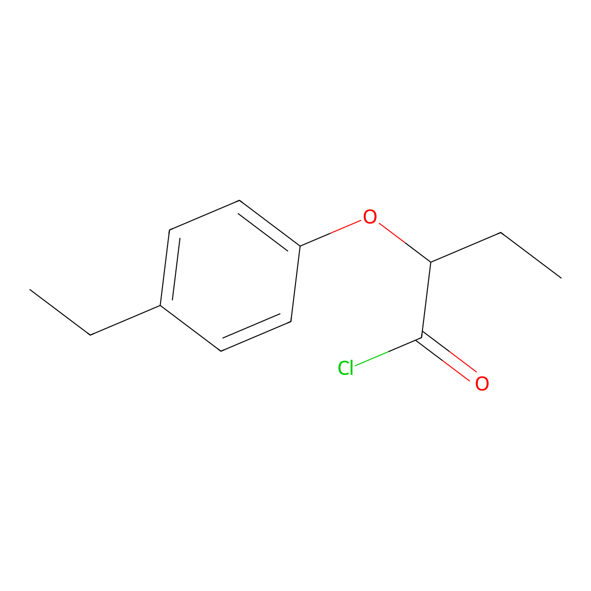 2-(4-Ethylphenoxy)butanoyl chloride molecular structure, CAS 1160257-56-6