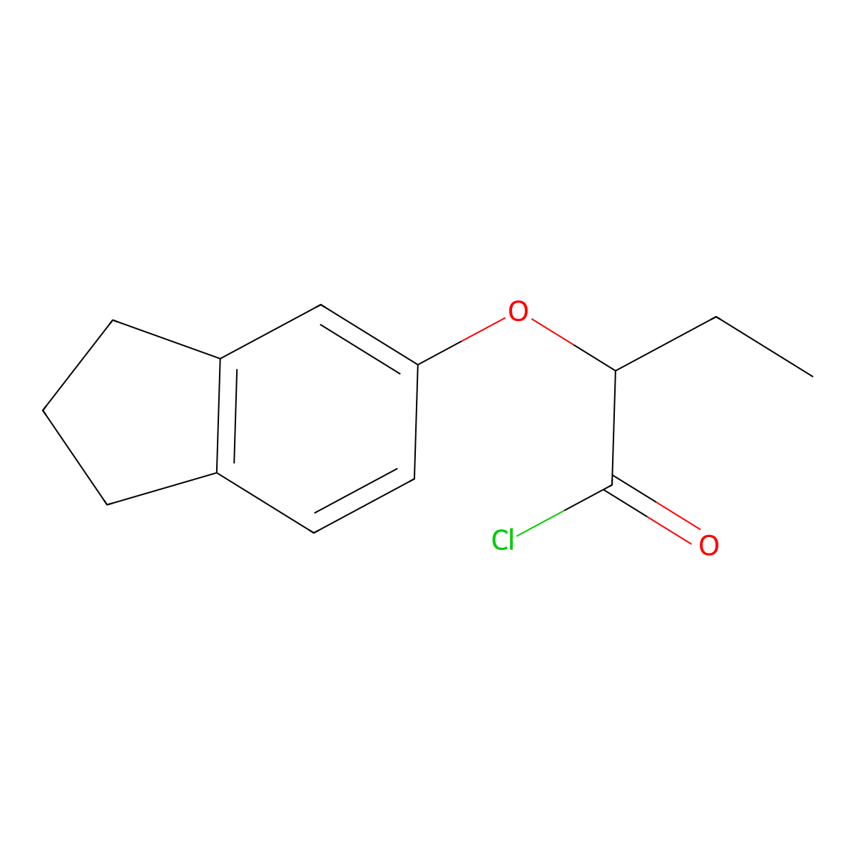 2-(2,3-Dihydro-1H-inden-5-yloxy)butanoyl chloride molecular structure, CAS 1160257-64-6