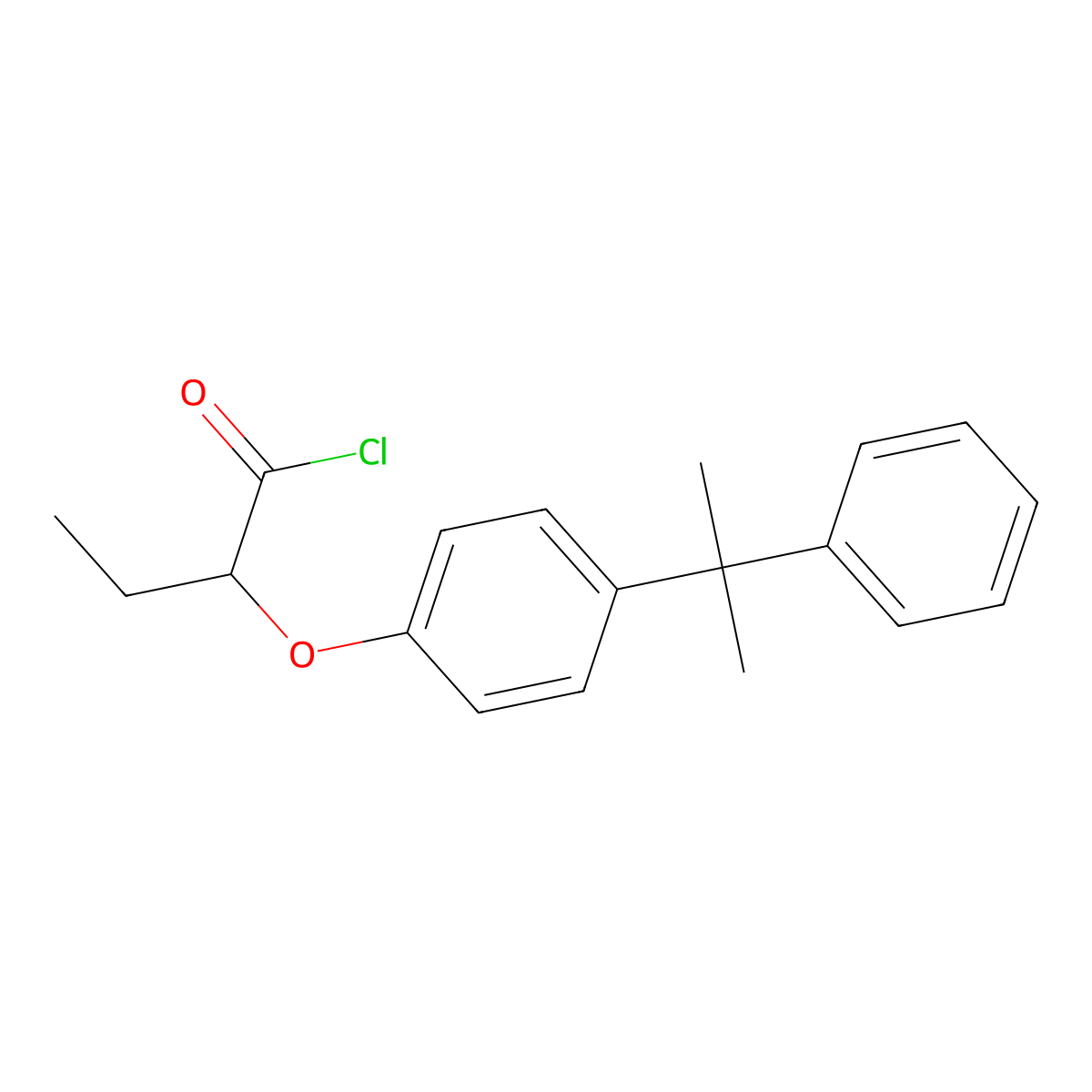 2-[4-(1-Methyl-1-phenylethyl)phenoxy]butanoyl chloride molecular structure, CAS 1160257-68-0
