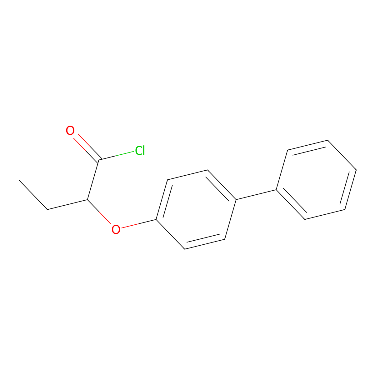2-(Biphenyl-4-yloxy)butanoyl chloride molecular structure, CAS 1160257-70-4
