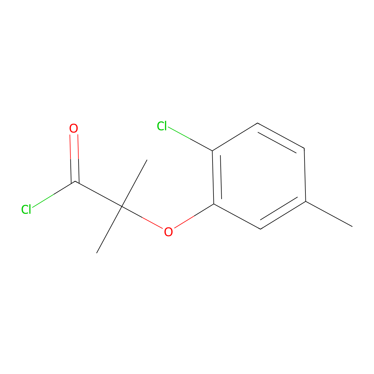 2-(2-Chloro-5-methylphenoxy)-2-methylpropanoyl chloride molecular structure, CAS 1160257-72-6