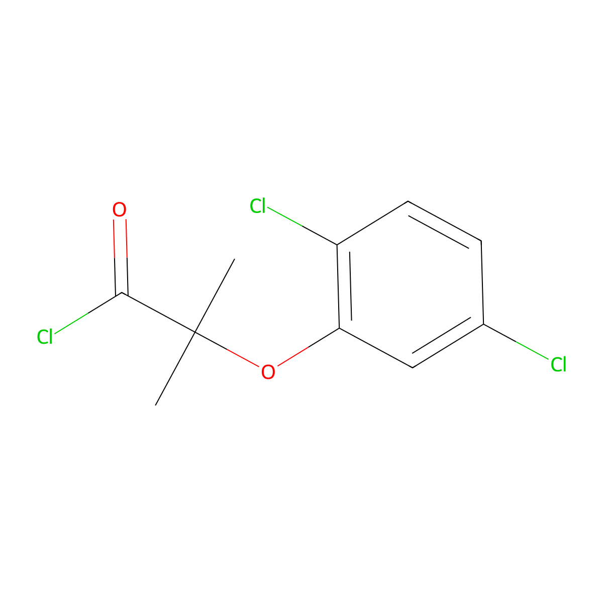 2-(2,5-Dichlorophenoxy)-2-methylpropanoyl chloride molecular structure, CAS 1160257-84-0