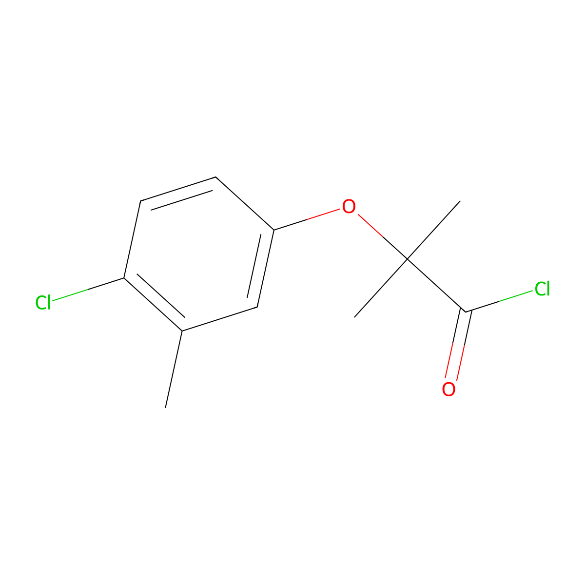 2-(4-Chloro-3-methylphenoxy)-2-methylpropanoyl chloride molecular structure, CAS 1160257-92-0