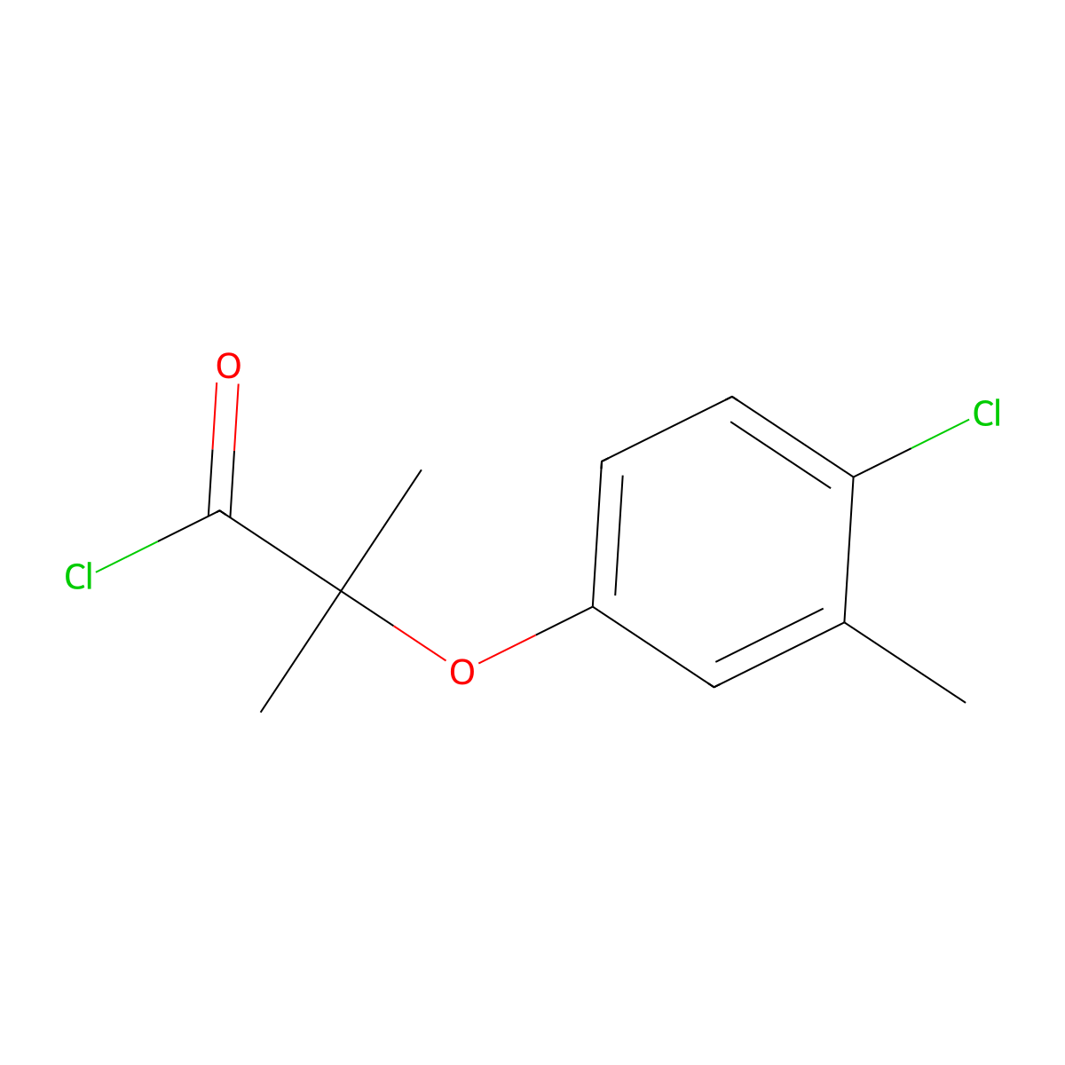 2-(4-Chloro-3-methylphenoxy)-2-methylpropanoyl chloride molecular structure, CAS 1160257-92-0