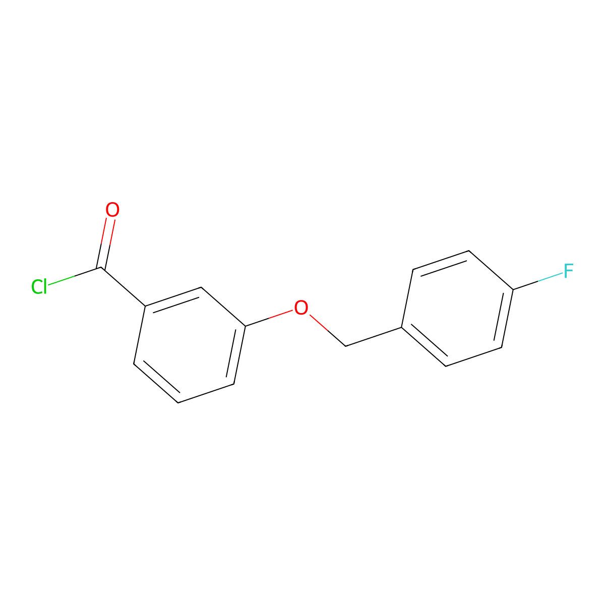 3-[(4-Fluorobenzyl)oxy]benzoyl chloride molecular structure, CAS 1160259-91-5
