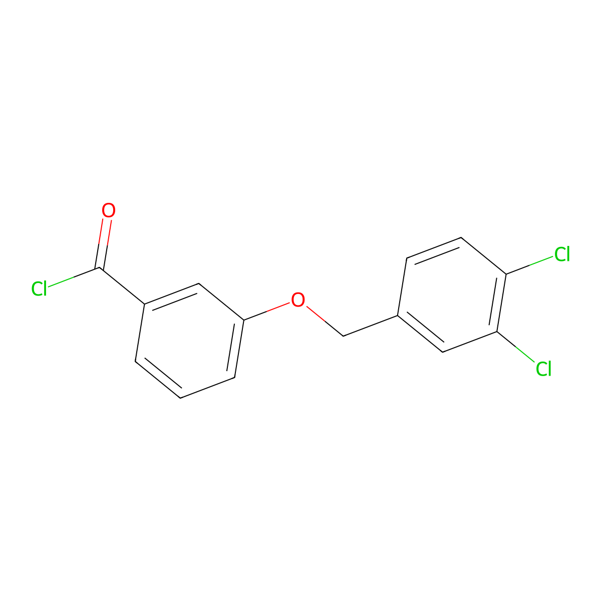 3-[(3,4-Dichlorobenzyl)oxy]benzoyl chloride molecular structure, CAS 1160259-92-6