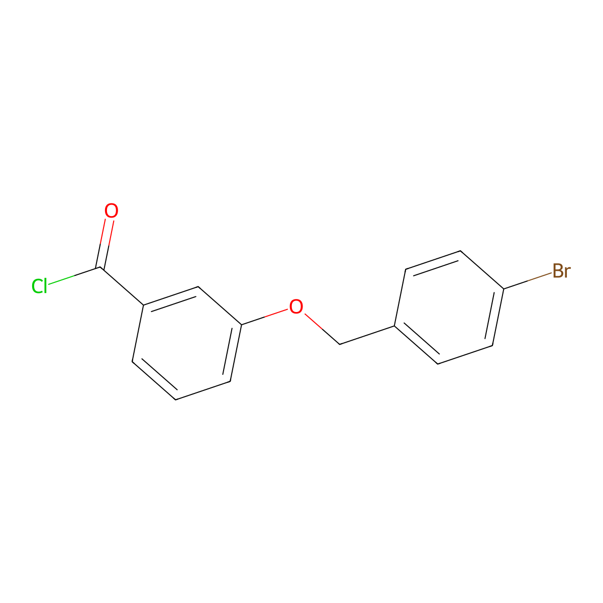 3-[(4-Bromobenzyl)oxy]benzoyl chloride molecular structure, CAS 1160259-93-7