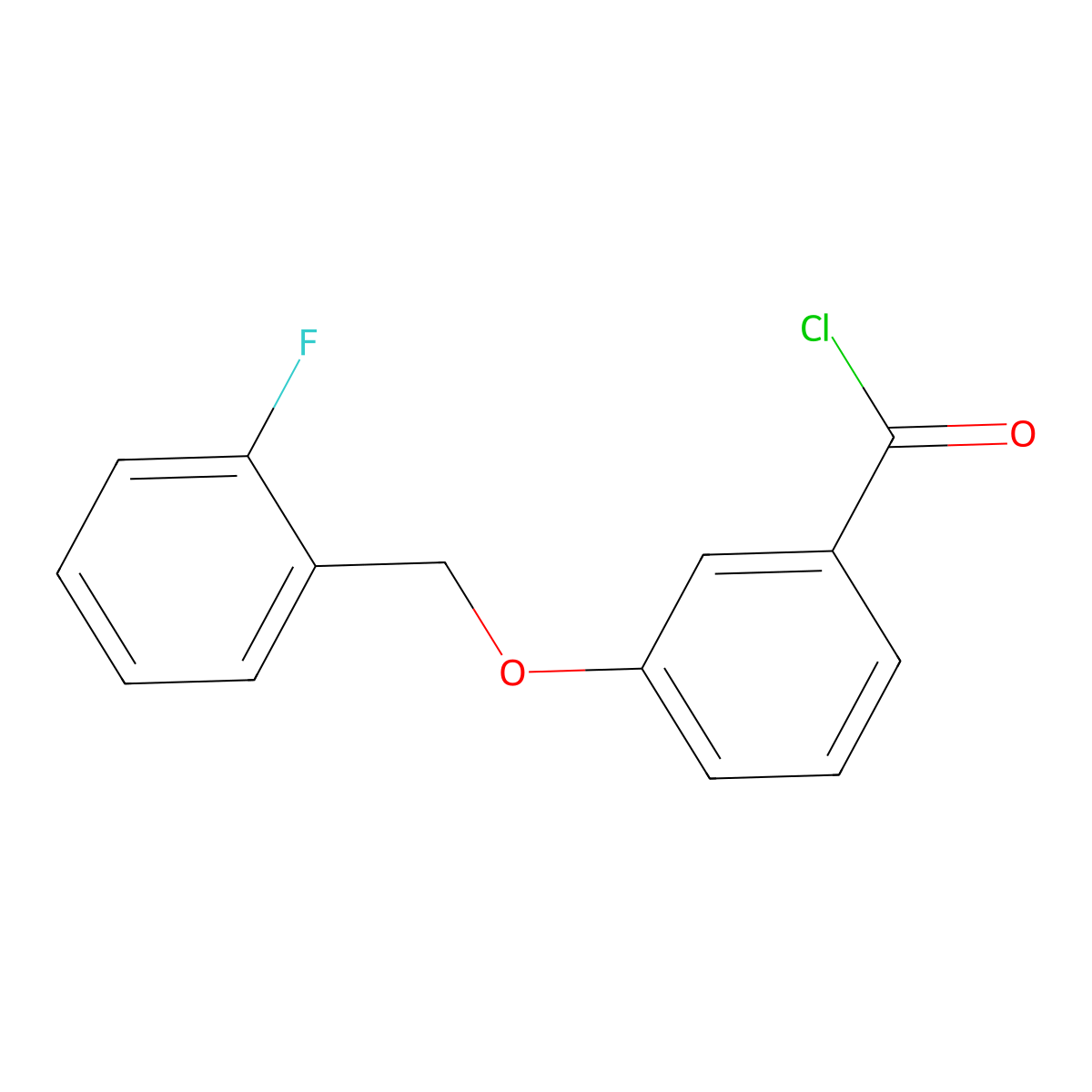 3-[(2-Fluorobenzyl)oxy]benzoyl chloride molecular structure, CAS 1160259-94-8