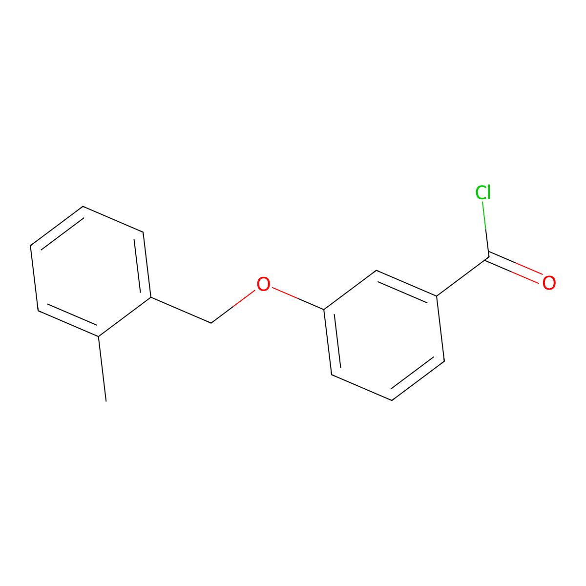 3-[(2-Methylbenzyl)oxy]benzoyl chloride molecular structure, CAS 1160259-95-9