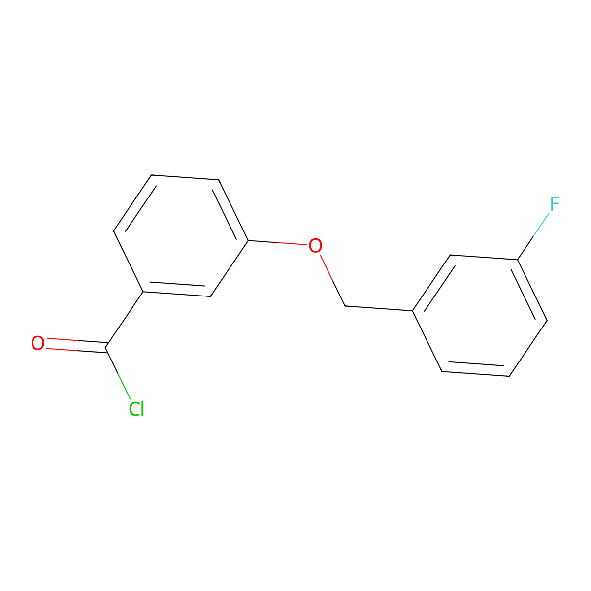 3-[(3-Fluorobenzyl)oxy]benzoyl chloride molecular structure, CAS 1160259-96-0