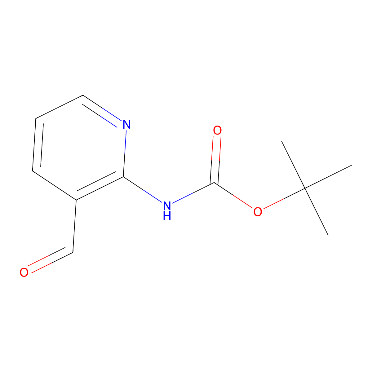 tert-butyl N-(3-formylpyridin-2-yl)carbamate molecular structure, CAS 116026-94-9