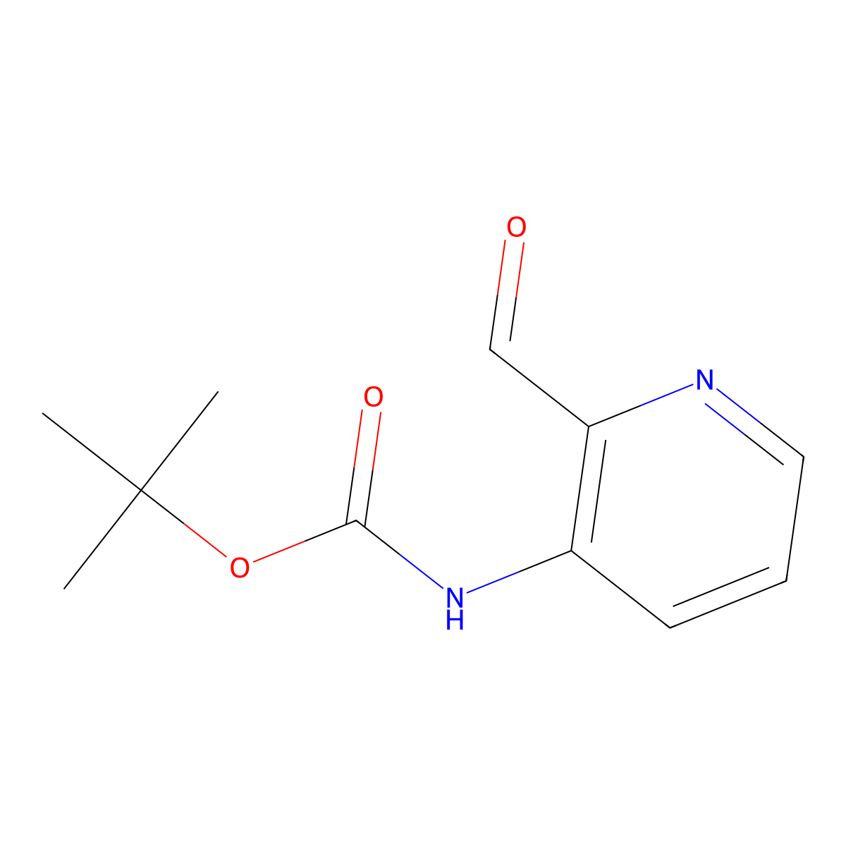 tert-butyl N-(2-formylpyridin-3-yl)carbamate molecular structure, CAS 116026-99-4