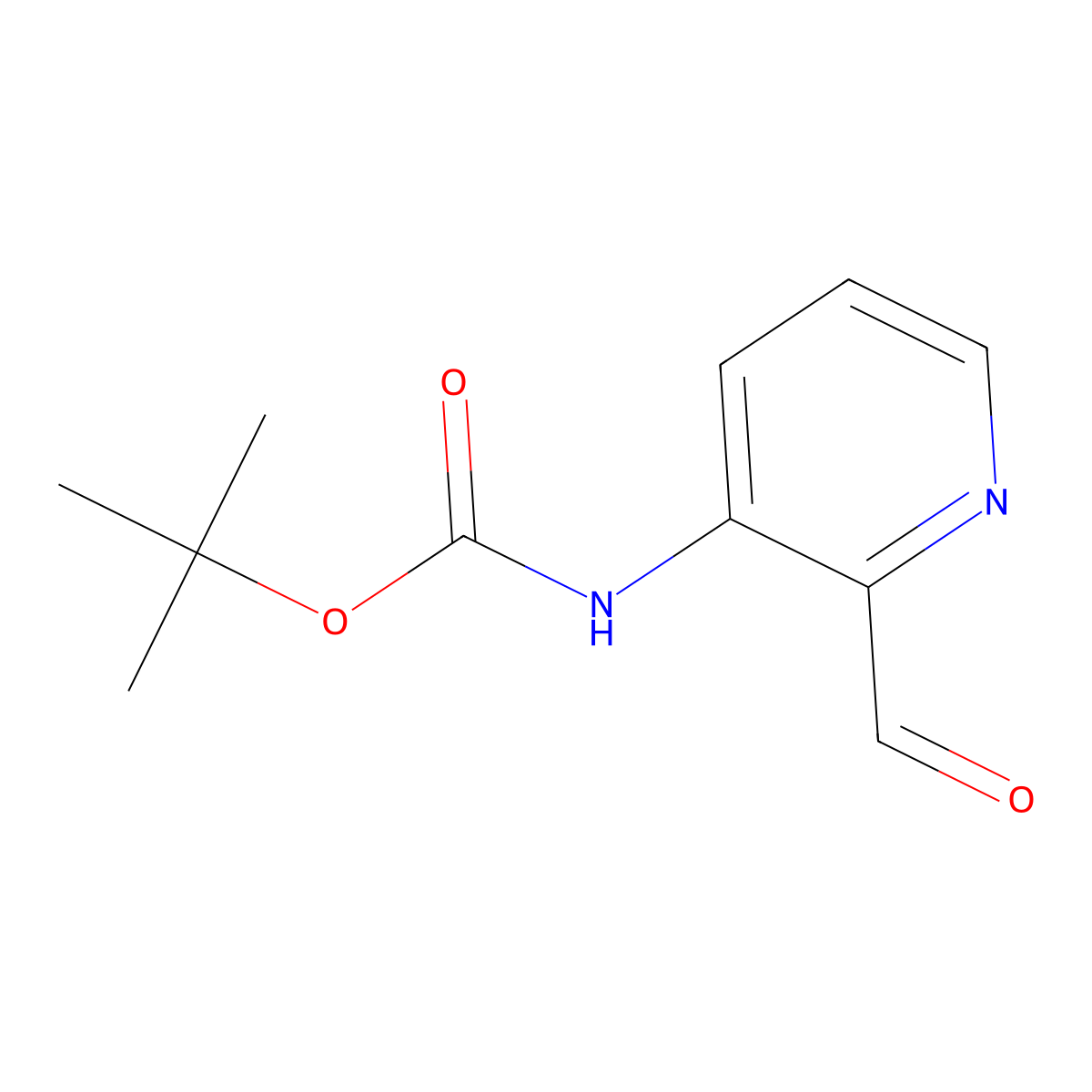 tert-butyl N-(2-formylpyridin-3-yl)carbamate molecular structure, CAS 116026-99-4