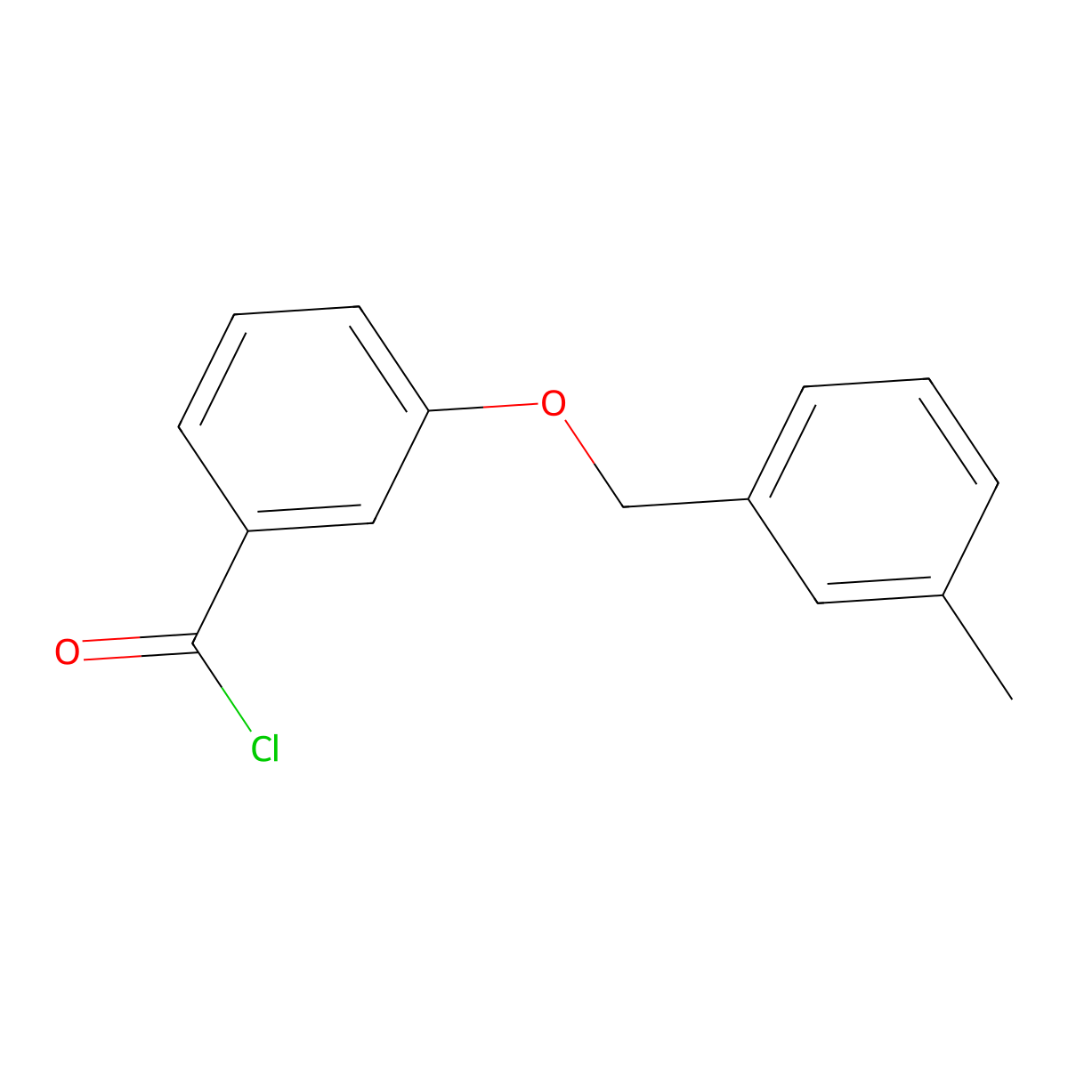 3-[(3-Methylbenzyl)oxy]benzoyl chloride molecular structure, CAS 1160260-01-4