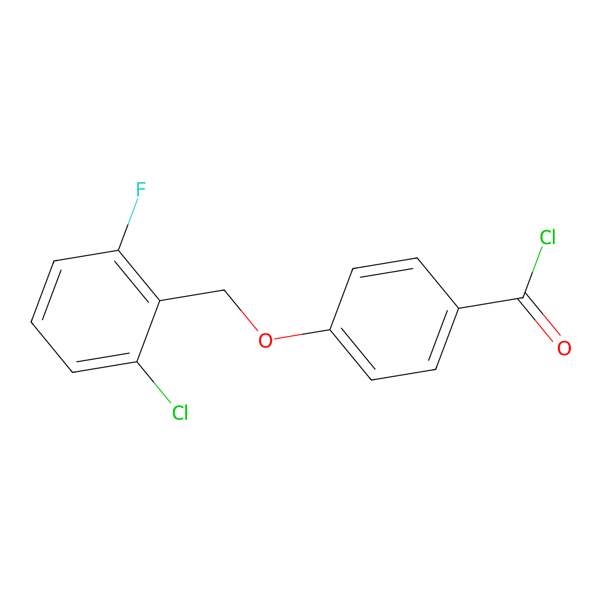 4-[(2-Chloro-6-fluorobenzyl)oxy]benzoyl chloride molecular structure, CAS 1160260-05-8