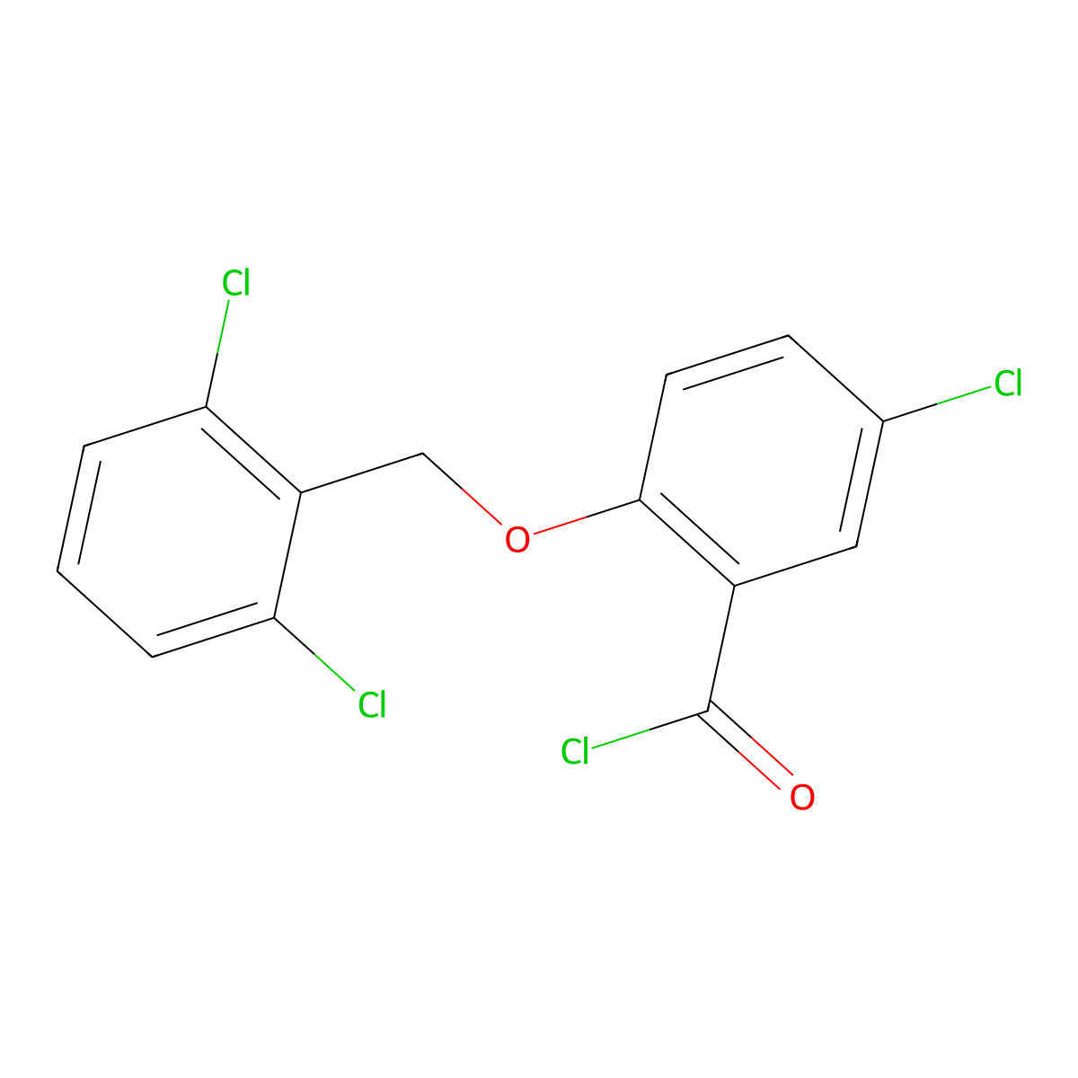 5-Chloro-2-[(2,6-dichlorobenzyl)oxy]benzoyl chloride molecular structure, CAS 1160260-26-3