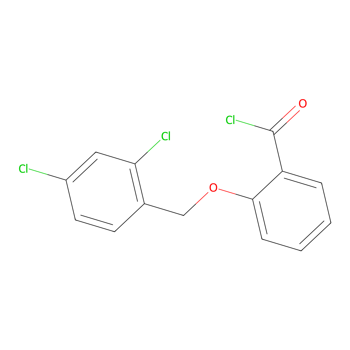 2-[(2,4-Dichlorobenzyl)oxy]benzoyl chloride molecular structure, CAS 1160260-30-9