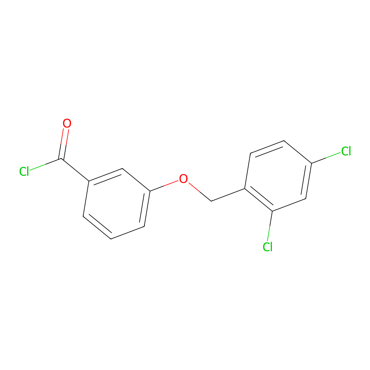 3-[(2,4-Dichlorobenzyl)oxy]benzoyl chloride molecular structure, CAS 1160260-37-6