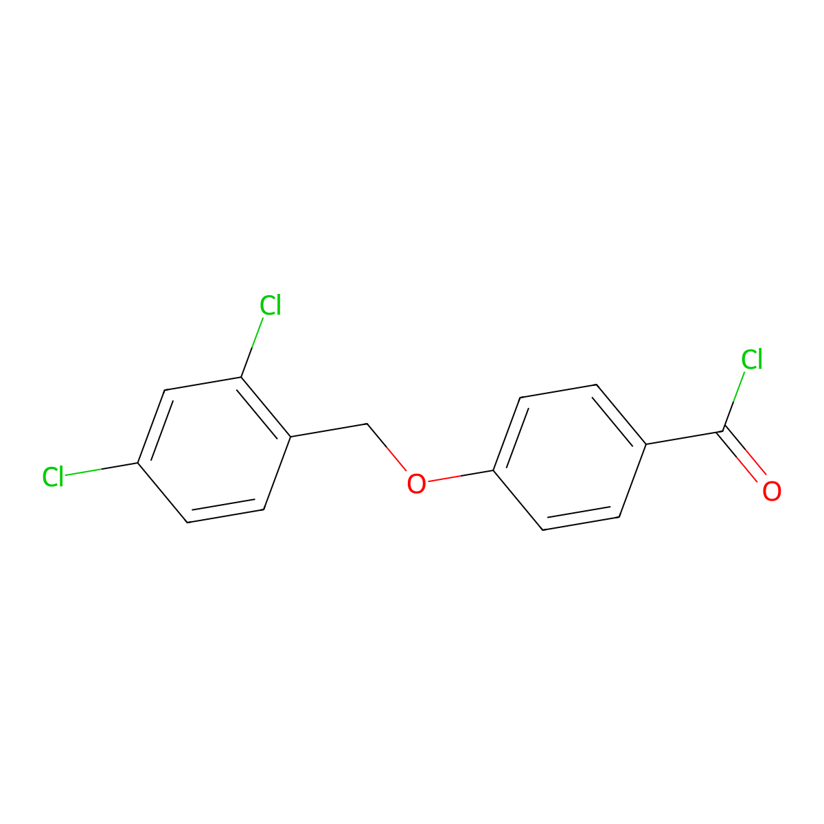4-[(2,4-Dichlorobenzyl)oxy]benzoyl chloride molecular structure, CAS 1160260-54-7