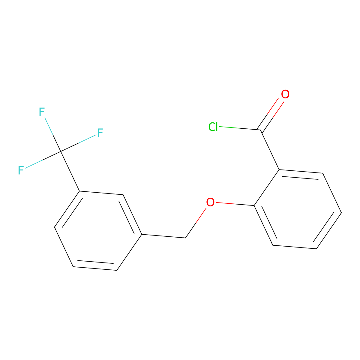 2-{[3-(Trifluoromethyl)benzyl]oxy}benzoyl chloride molecular structure, CAS 1160260-62-7