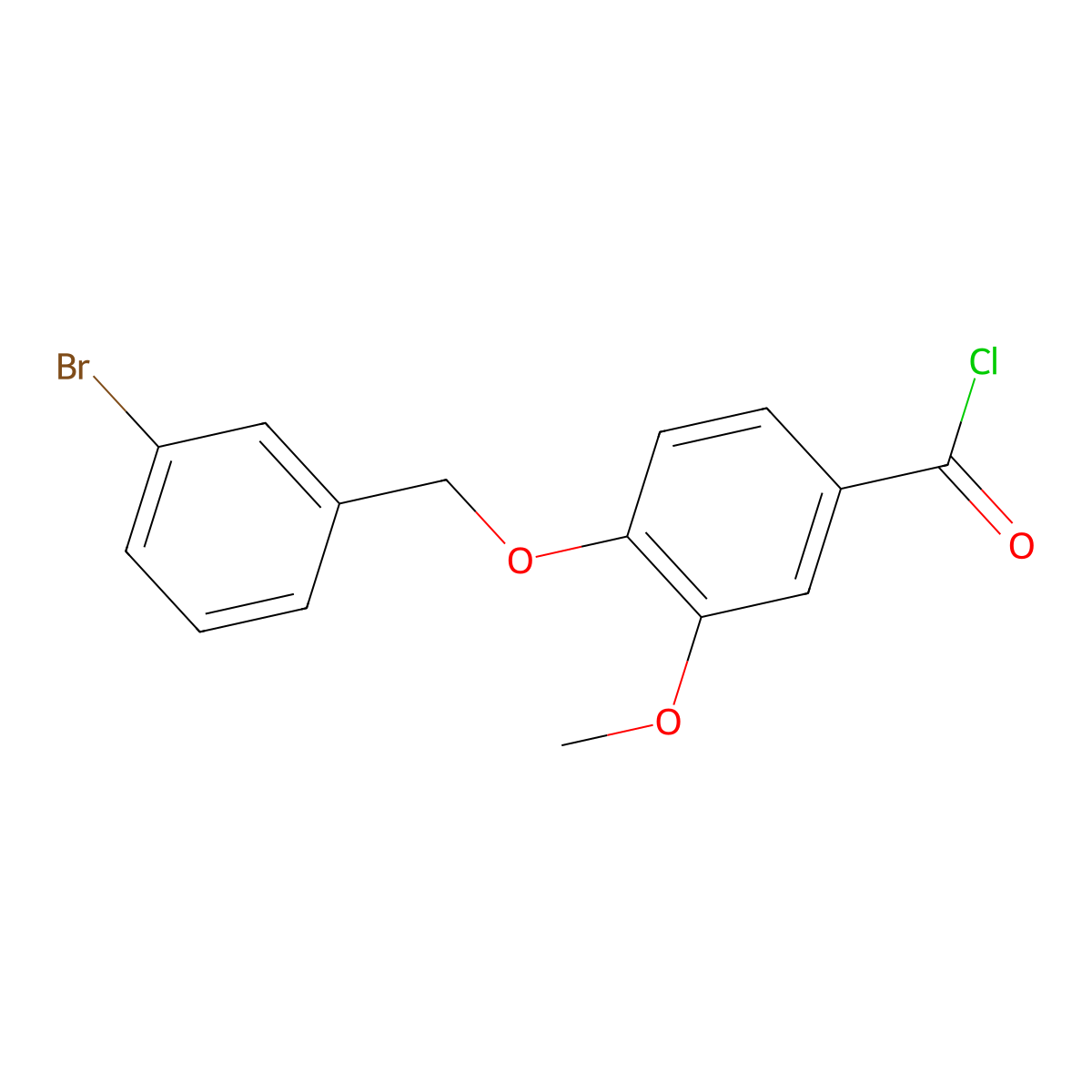 4-[(3-Bromobenzyl)oxy]-3-methoxybenzoyl chloride molecular structure, CAS 1160260-66-1