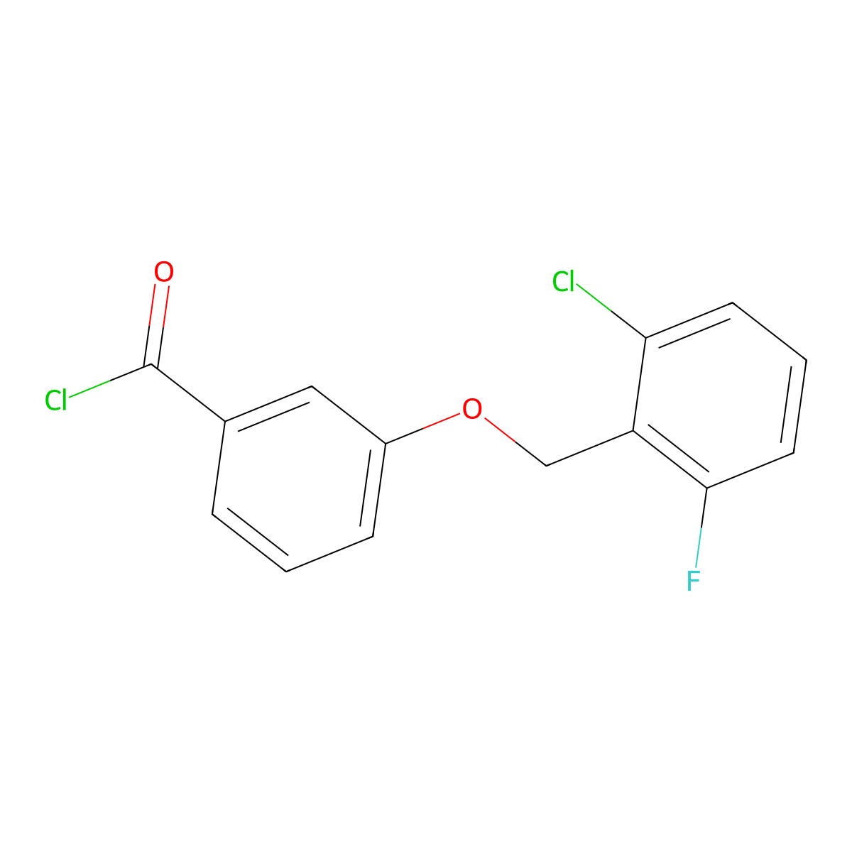 3-[(2-Chloro-6-fluorobenzyl)oxy]benzoyl chloride molecular structure, CAS 1160260-69-4