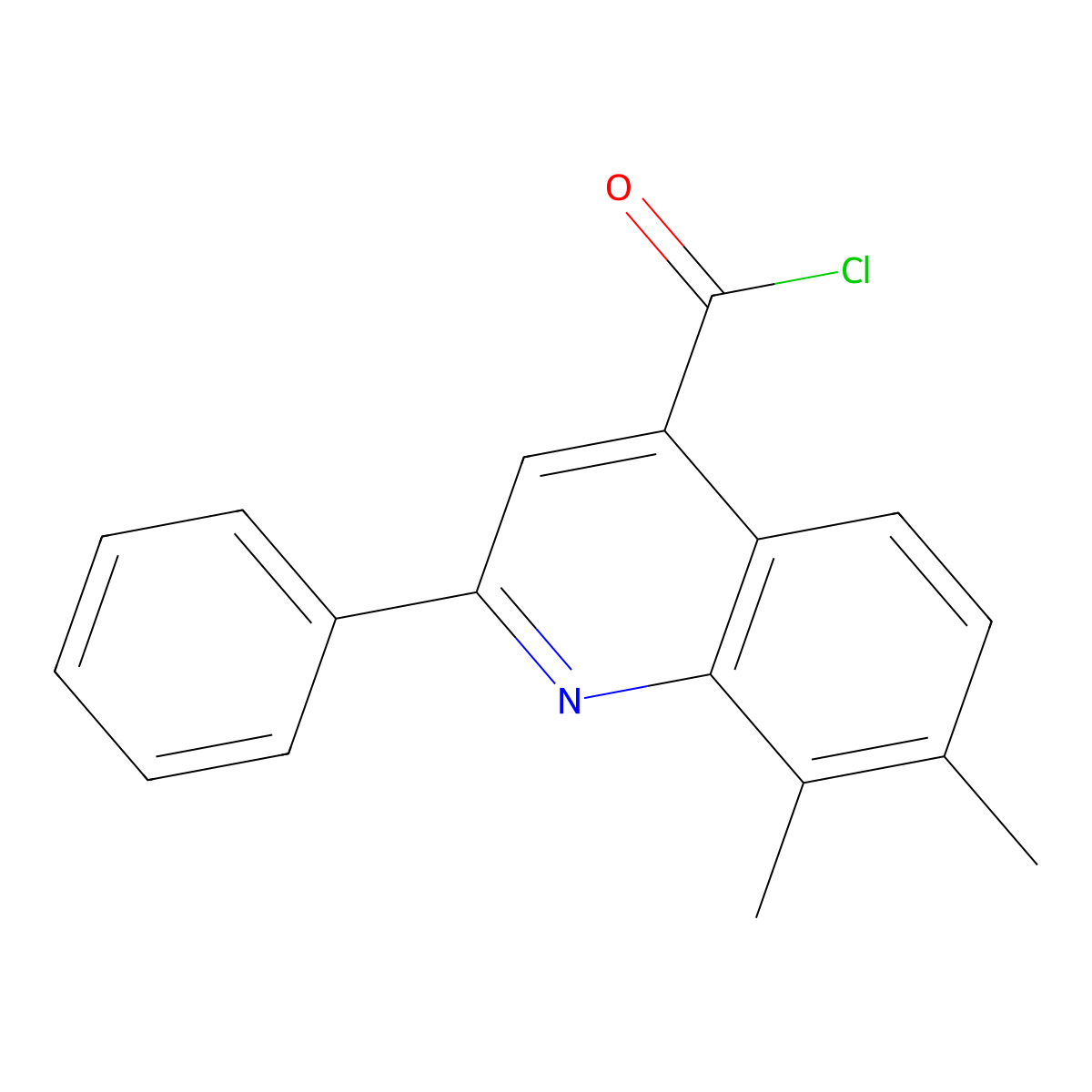 7,8-Dimethyl-2-phenylquinoline-4-carbonyl chloride molecular structure, CAS 1160260-75-2