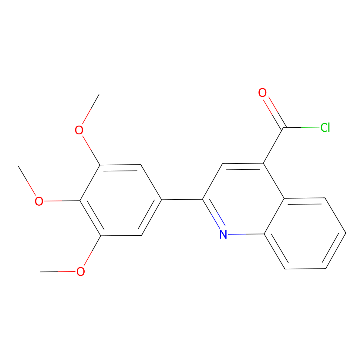2-(3,4,5-Trimethoxyphenyl)quinoline-4-carbonyl chloride molecular structure, CAS 1160260-80-9