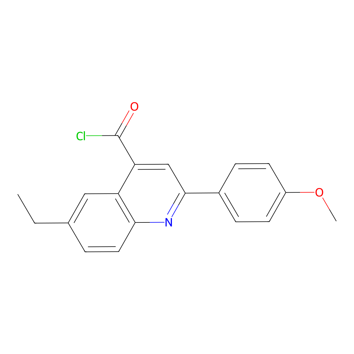 6-Ethyl-2-(4-methoxyphenyl)quinoline-4-carbonyl chloride molecular structure, CAS 1160260-98-9