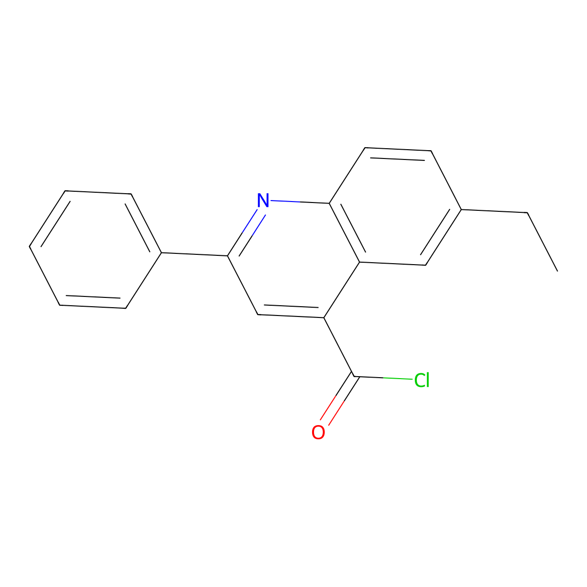 6-Ethyl-2-phenylquinoline-4-carbonyl chloride molecular structure, CAS 1160261-02-8