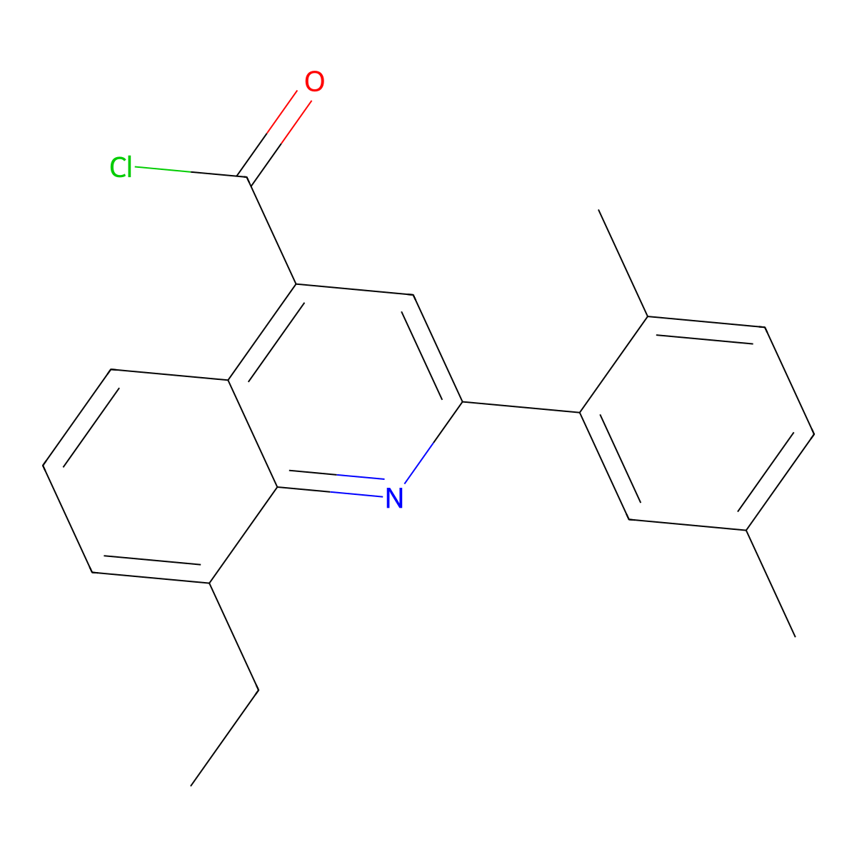 2-(2,5-Dimethylphenyl)-8-ethylquinoline-4-carbonyl chloride molecular structure, CAS 1160261-17-5