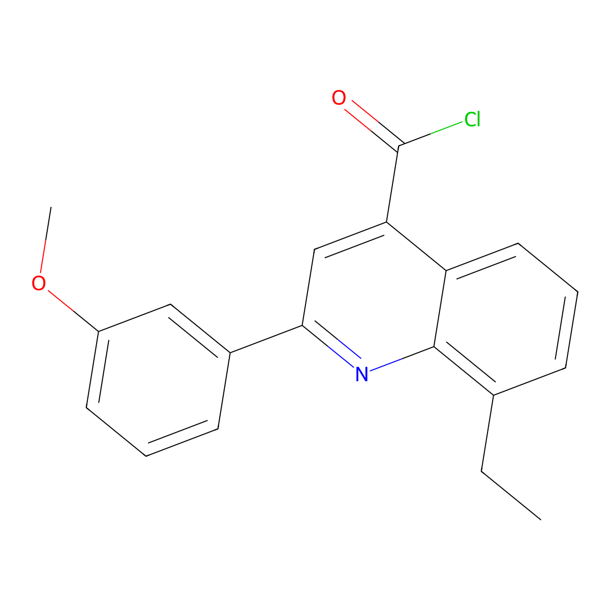 8-Ethyl-2-(3-methoxyphenyl)quinoline-4-carbonyl chloride molecular structure, CAS 1160261-24-4