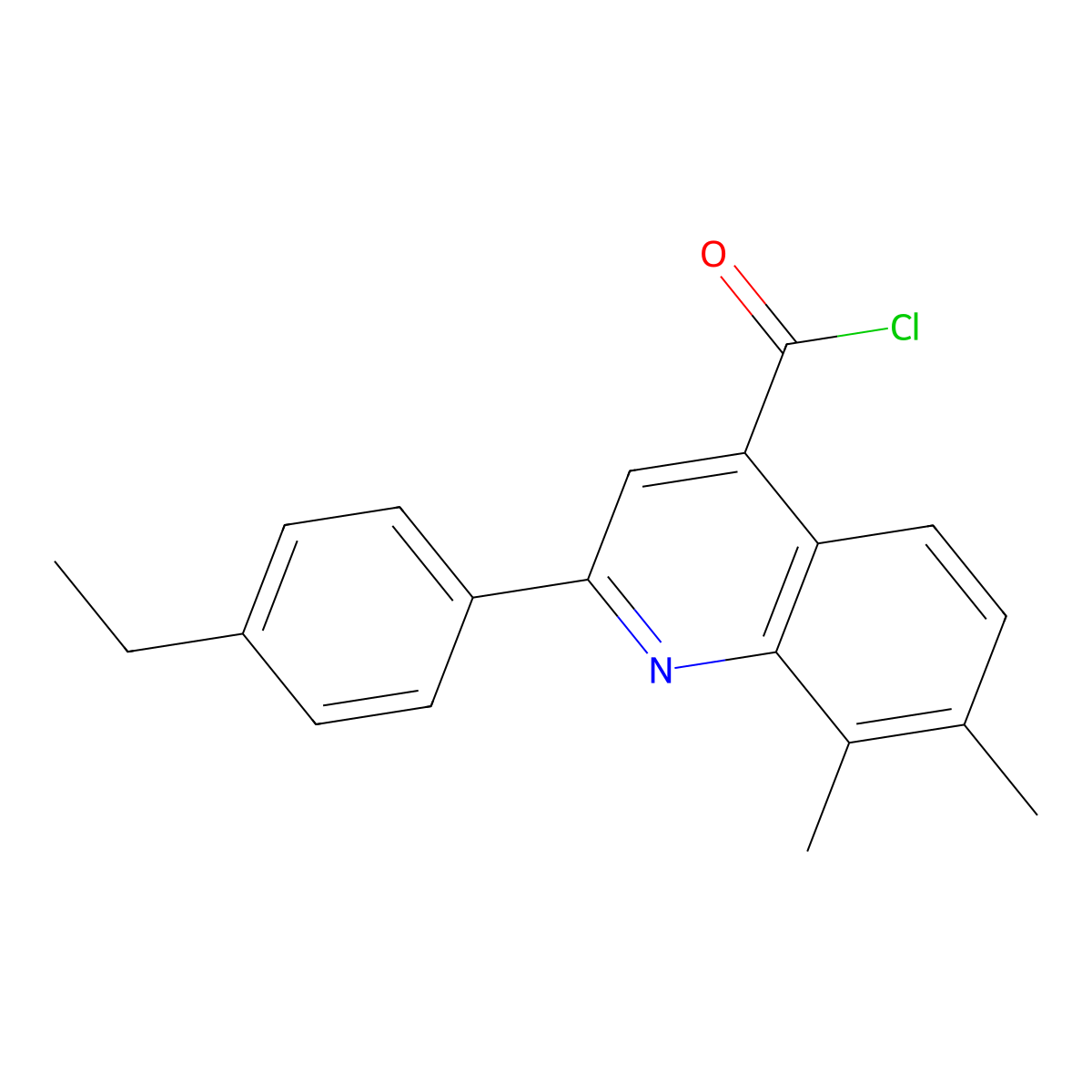 2-(4-Ethylphenyl)-7,8-dimethylquinoline-4-carbonyl chloride molecular structure, CAS 1160261-28-8