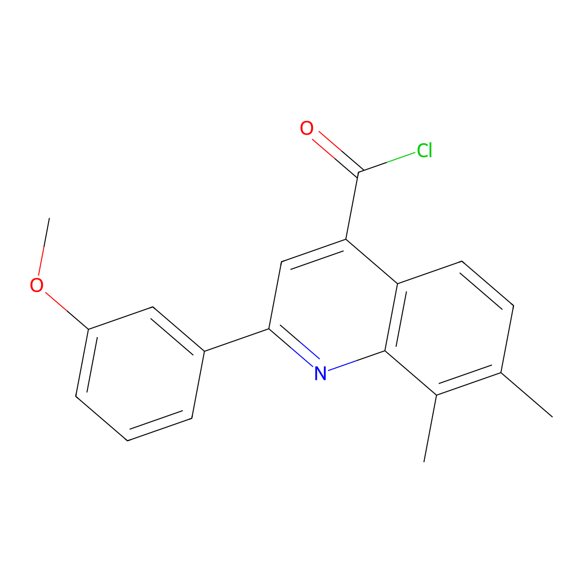 2-(3-Methoxyphenyl)-7,8-dimethylquinoline-4-carbonyl chloride molecular structure, CAS 1160261-30-2