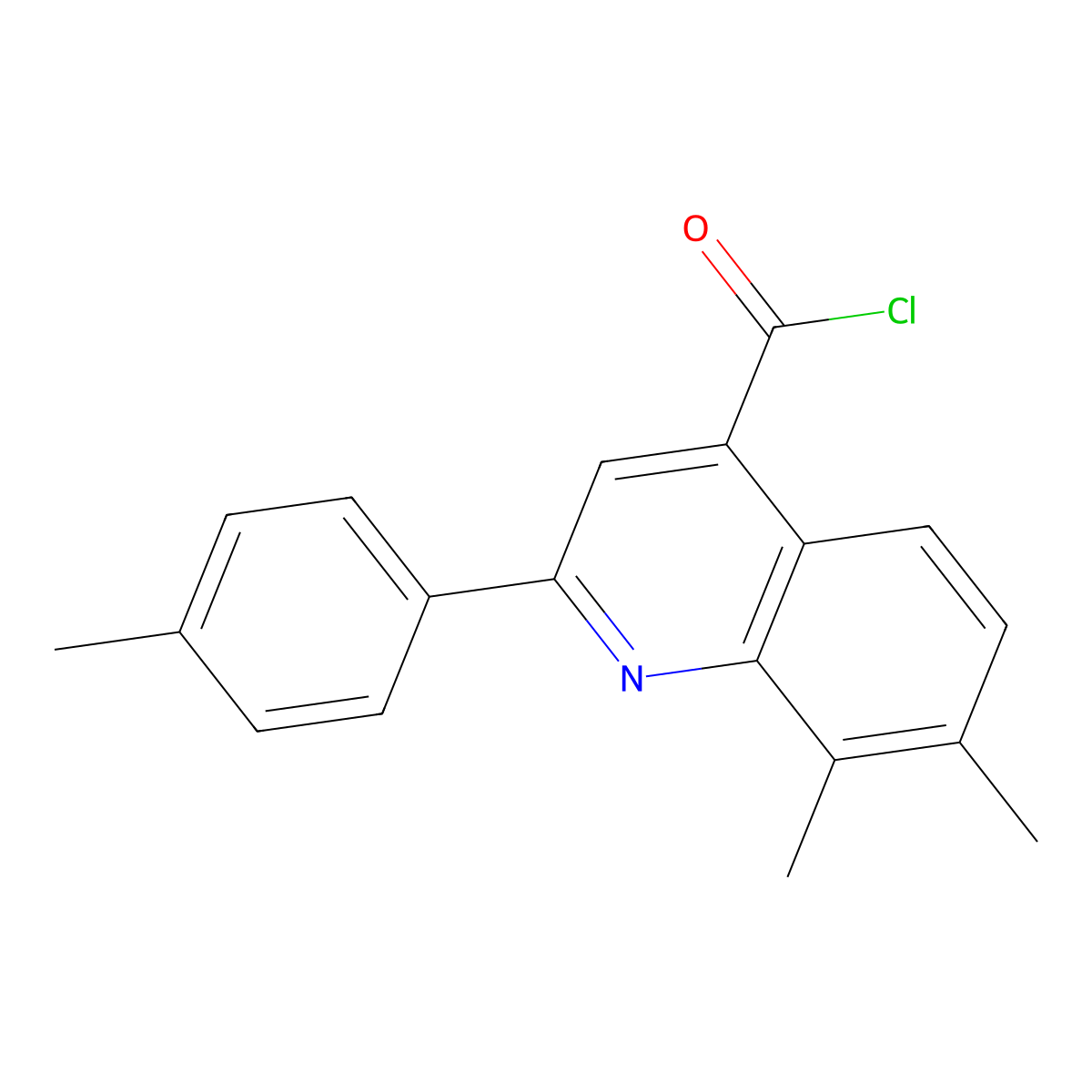 7,8-Dimethyl-2-(4-methylphenyl)quinoline-4-carbonyl chloride molecular structure, CAS 1160261-34-6