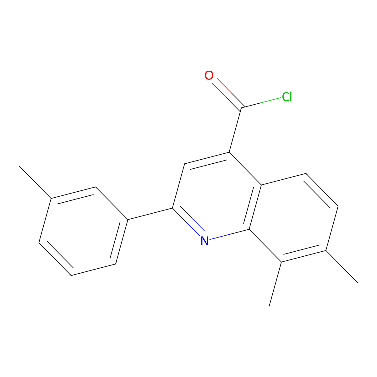7,8-Dimethyl-2-(3-methylphenyl)quinoline-4-carbonyl chloride molecular structure, CAS 1160261-50-6