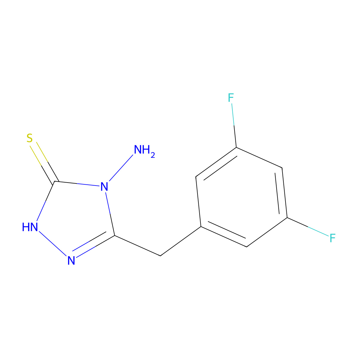 4-Amino-5-(3,5-difluorobenzyl)-4H-1,2,4-triazole-3-thiol molecular structure, CAS 1160261-57-3
