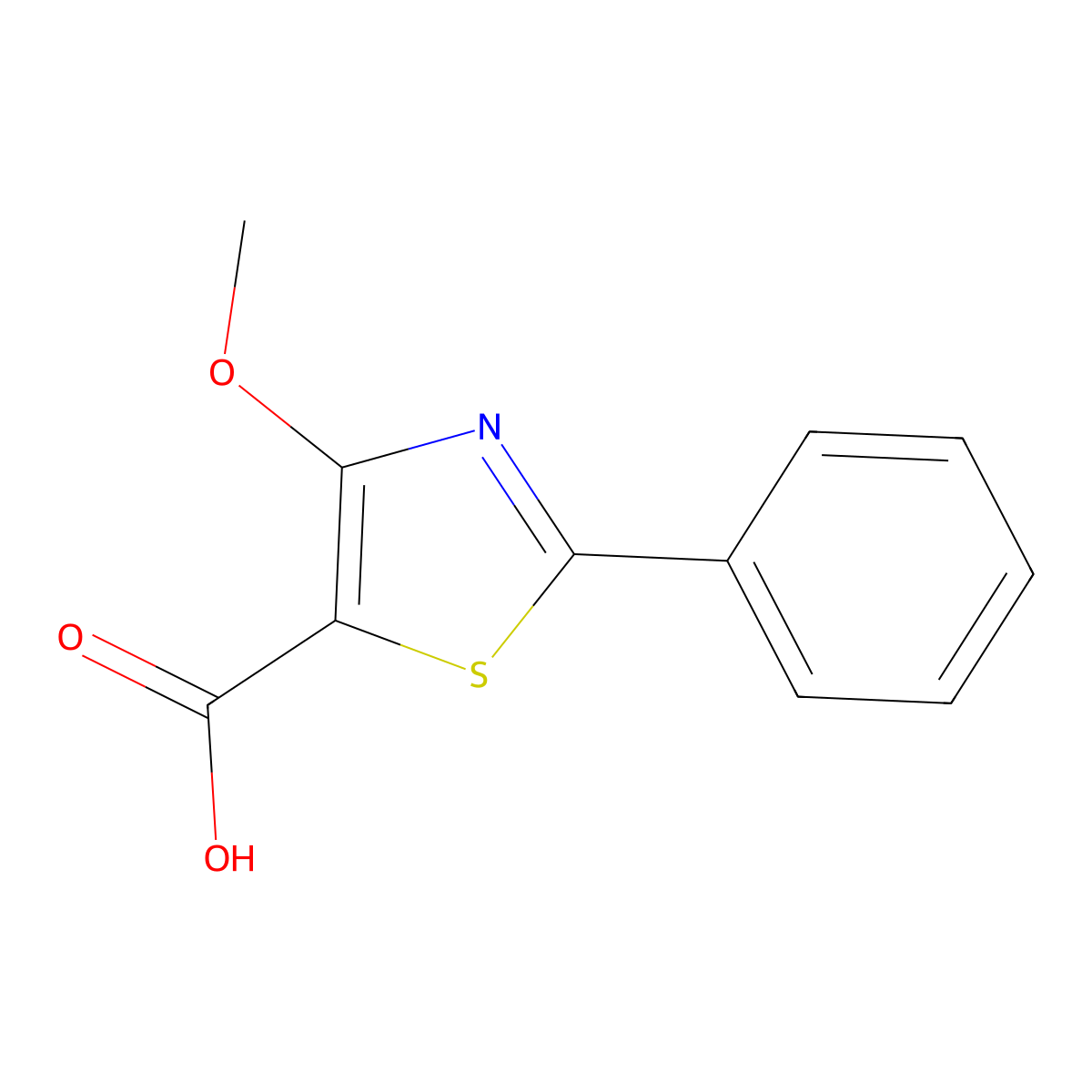 4-Methoxy-2-phenylthiazole-5-carboxylic acid molecular structure, CAS 1160262-47-4
