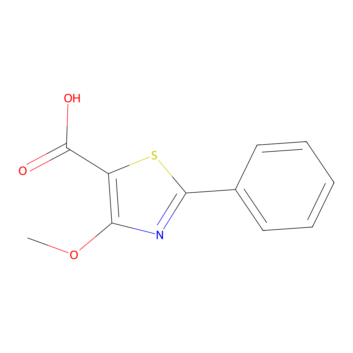 4-Methoxy-2-phenylthiazole-5-carboxylic acid molecular structure, CAS 1160262-47-4