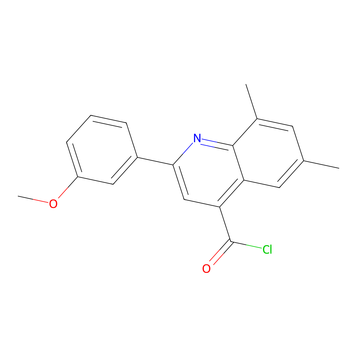 2-(3-Methoxyphenyl)-6,8-dimethylquinoline-4-carbonyl chloride molecular structure, CAS 1160262-82-7